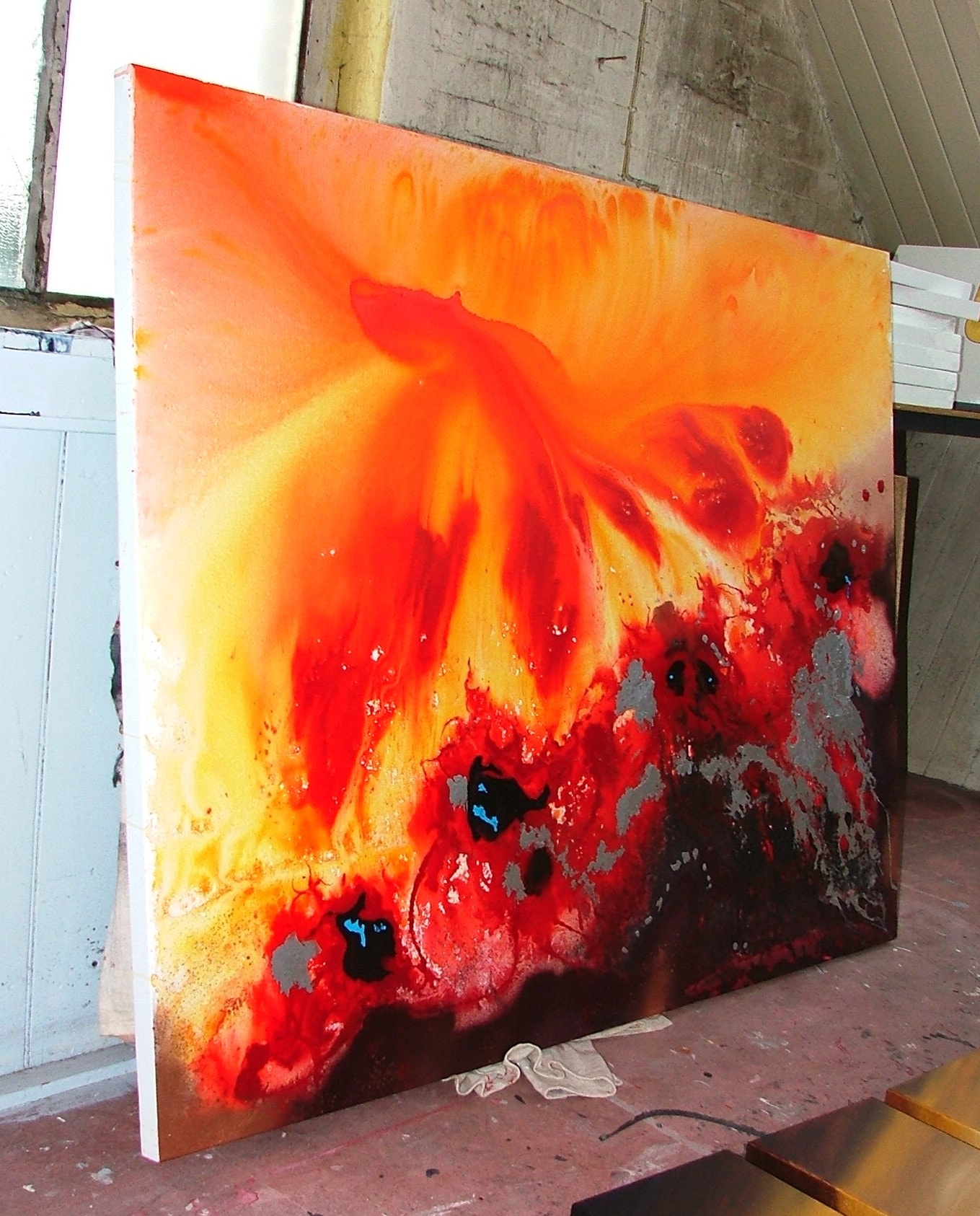 Hope and Glory — large canvas in the studio